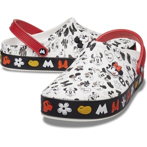 Crocs unisex-adult womens Mickey Off Court Clog(White)