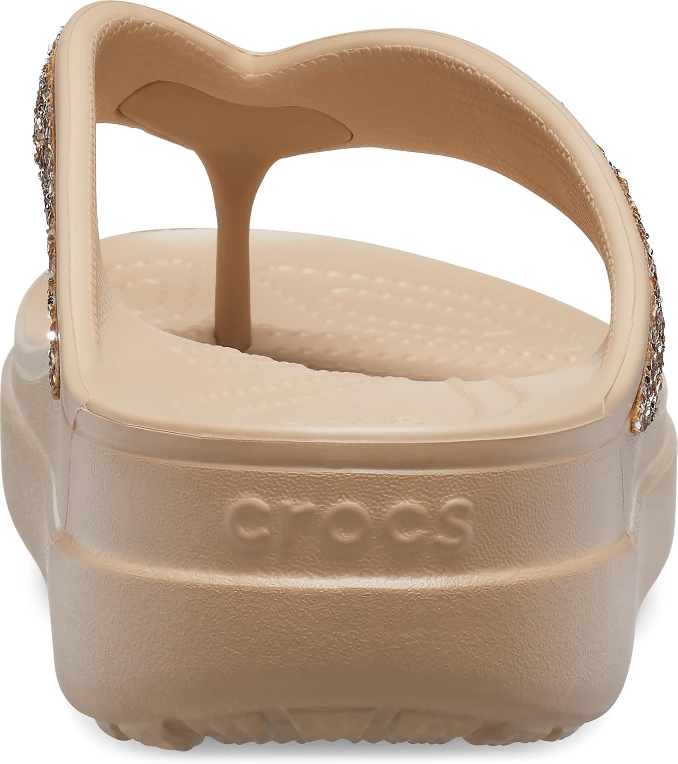 image:imageCrocs Sloane Embellished Wedge Flip Flops Sandals for WomenGold Glitter