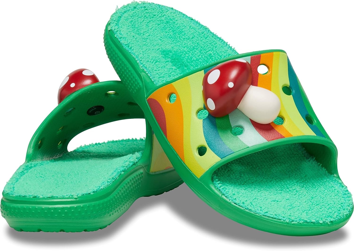 image:imageCrocs Unisex Adult Classic Graphic Slide SandalGrass Green