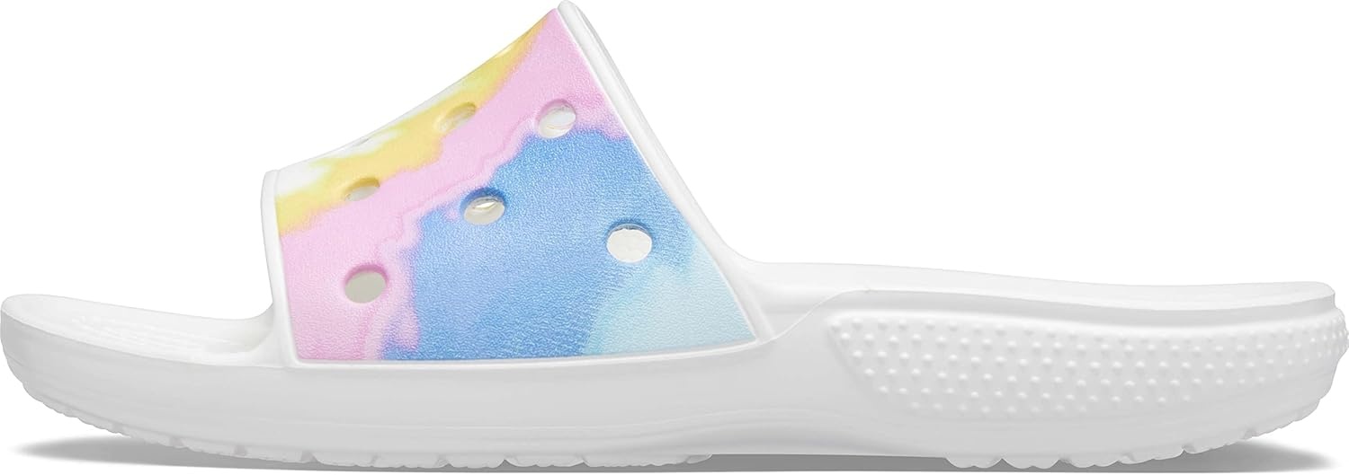 image:imageCrocs Unisex Adult Classic Graphic Slide SandalWhiteMulti