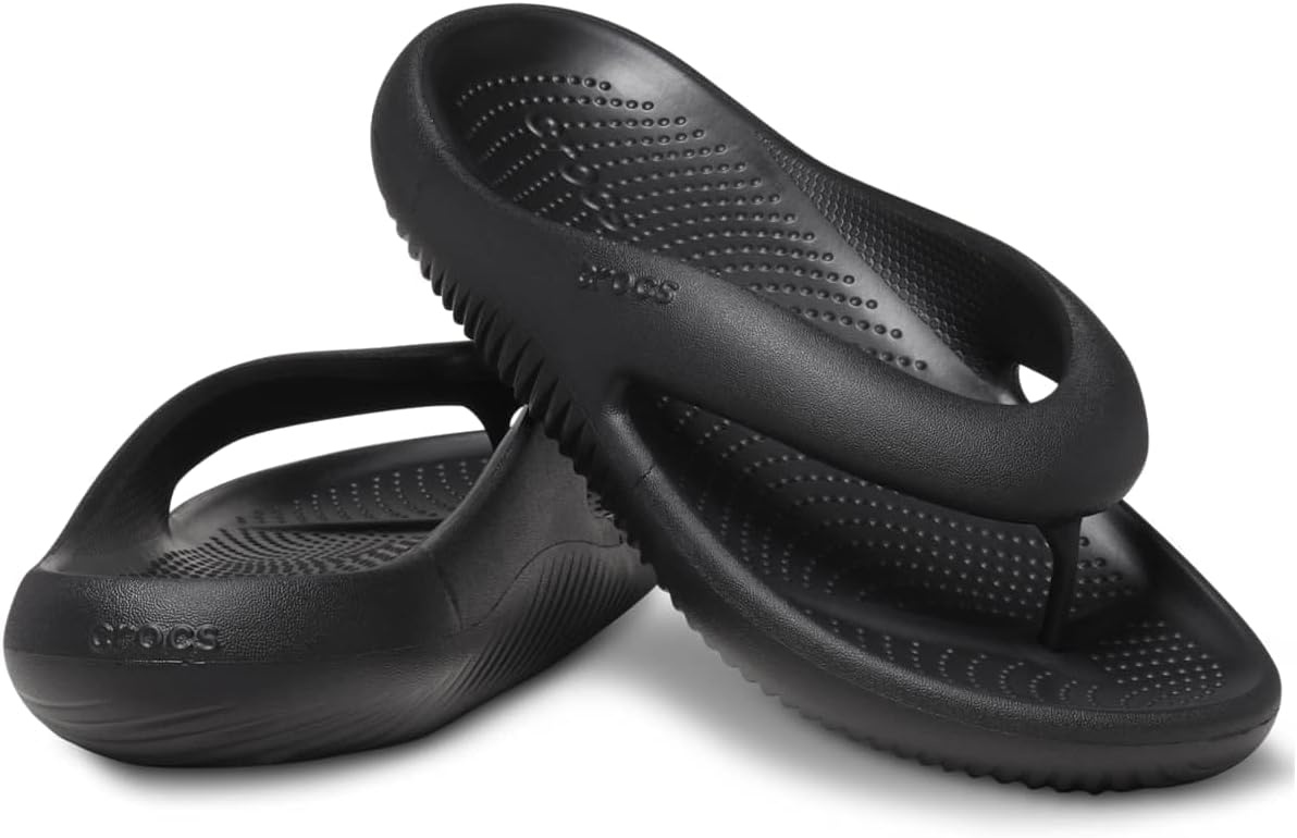 image:imageCrocs UnisexAdult Mellow Flip Flops Recovery Slides Bone Black 10 Men12 Women