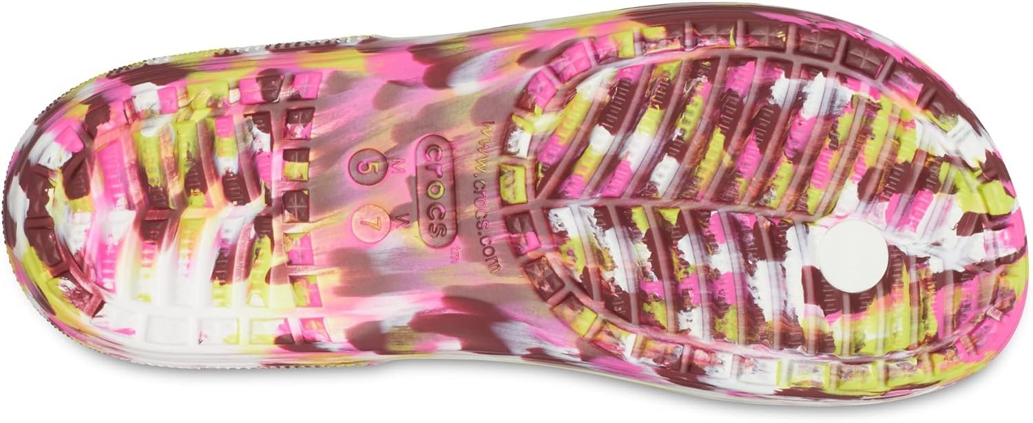 image:imageCrocs Unisexs Classic Flip FlopsElectric PinkMulti Marbled