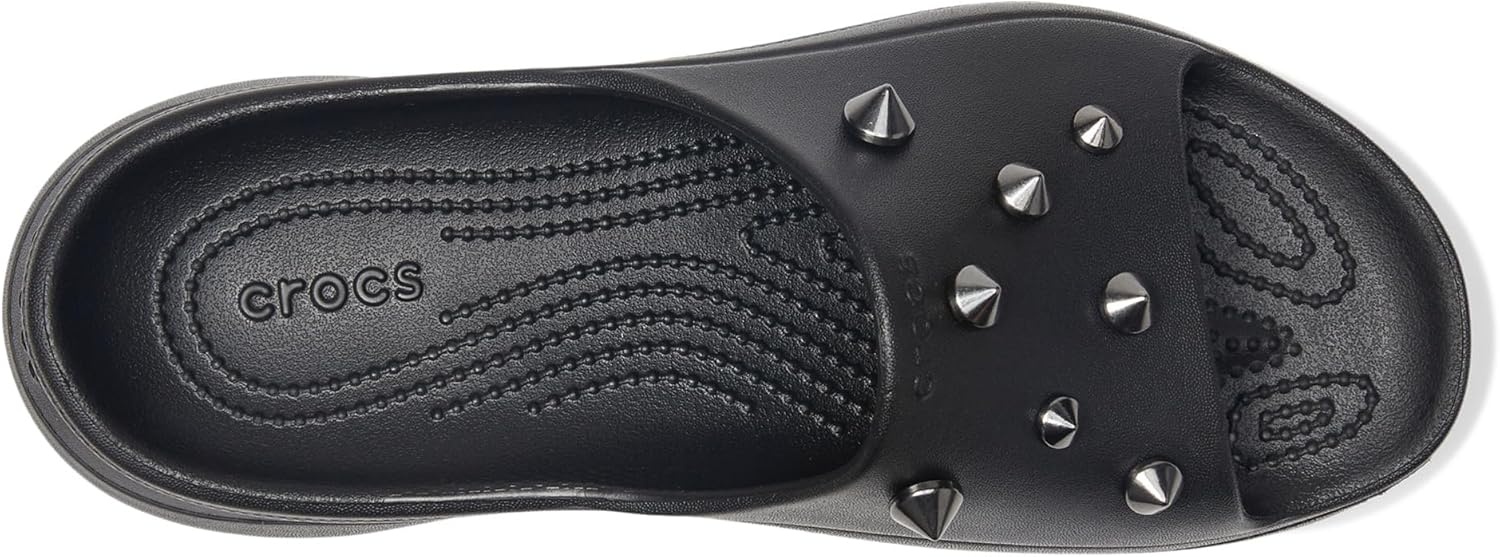 image:imageCrocs Womens Bae Slide Platform SandalsBlack Studded