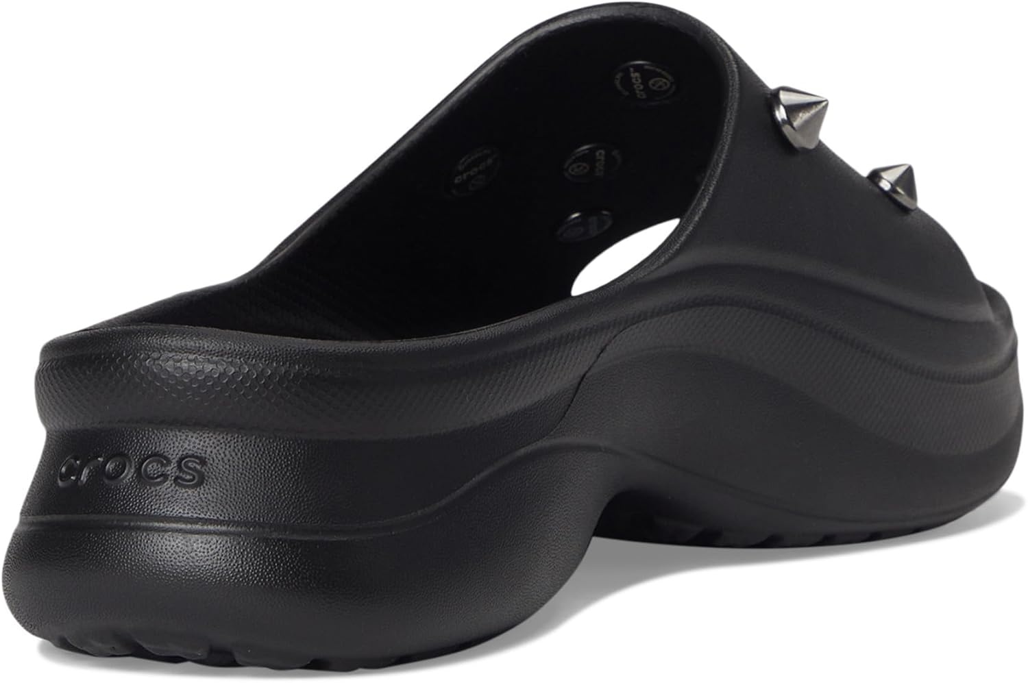 image:imageCrocs Womens Bae Slide Platform SandalsBlack Studded