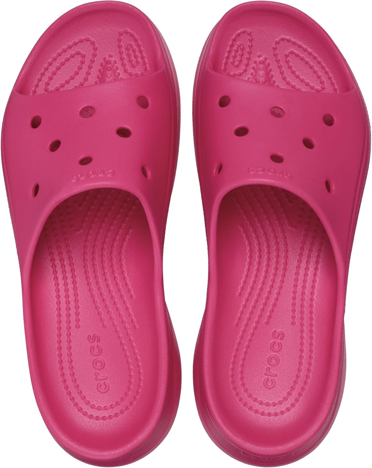 image:imageCrocs Womens Bae Slide Platform SandalsDragon Fruit