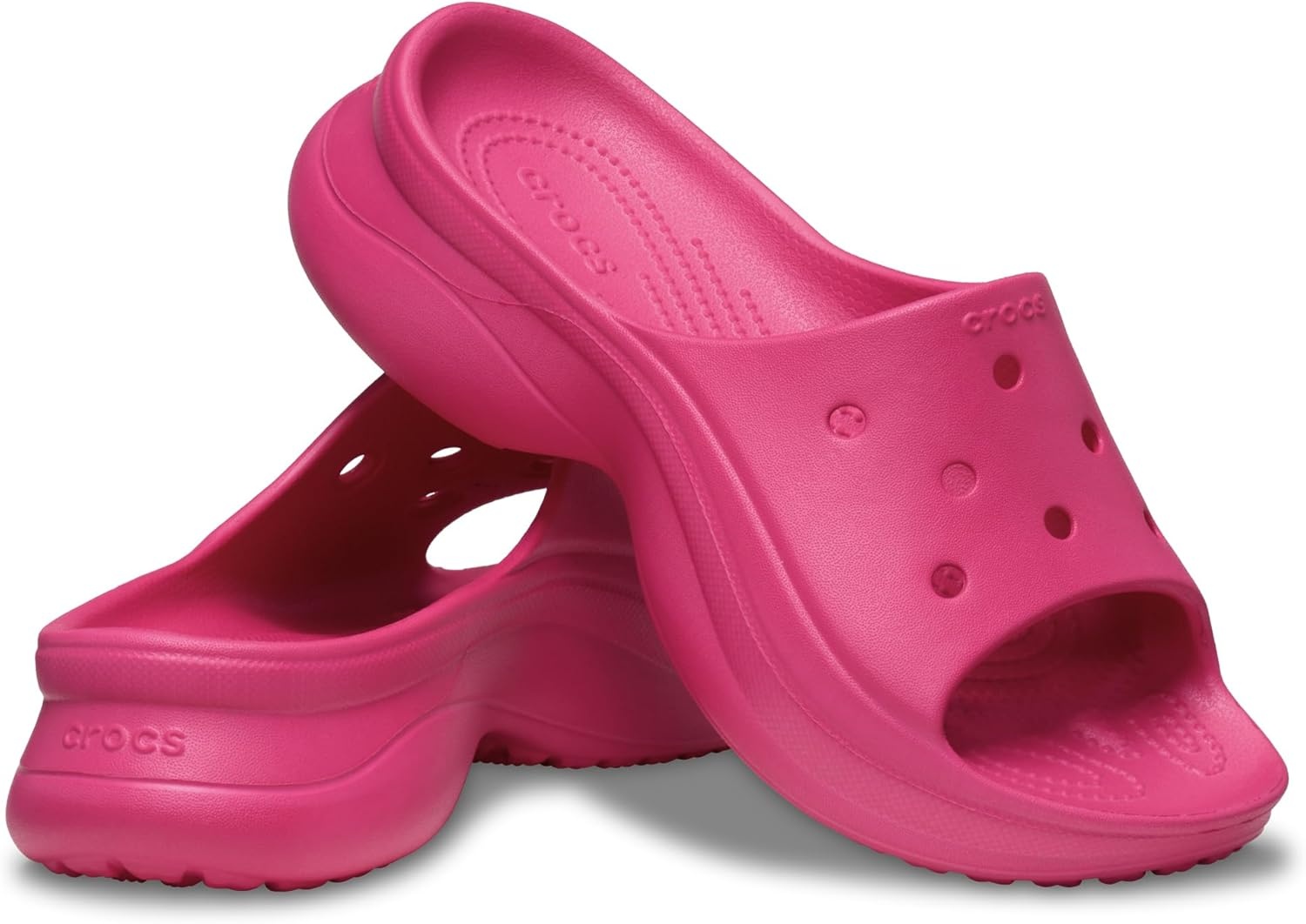 image:imageCrocs Womens Bae Slide Platform SandalsDragon Fruit