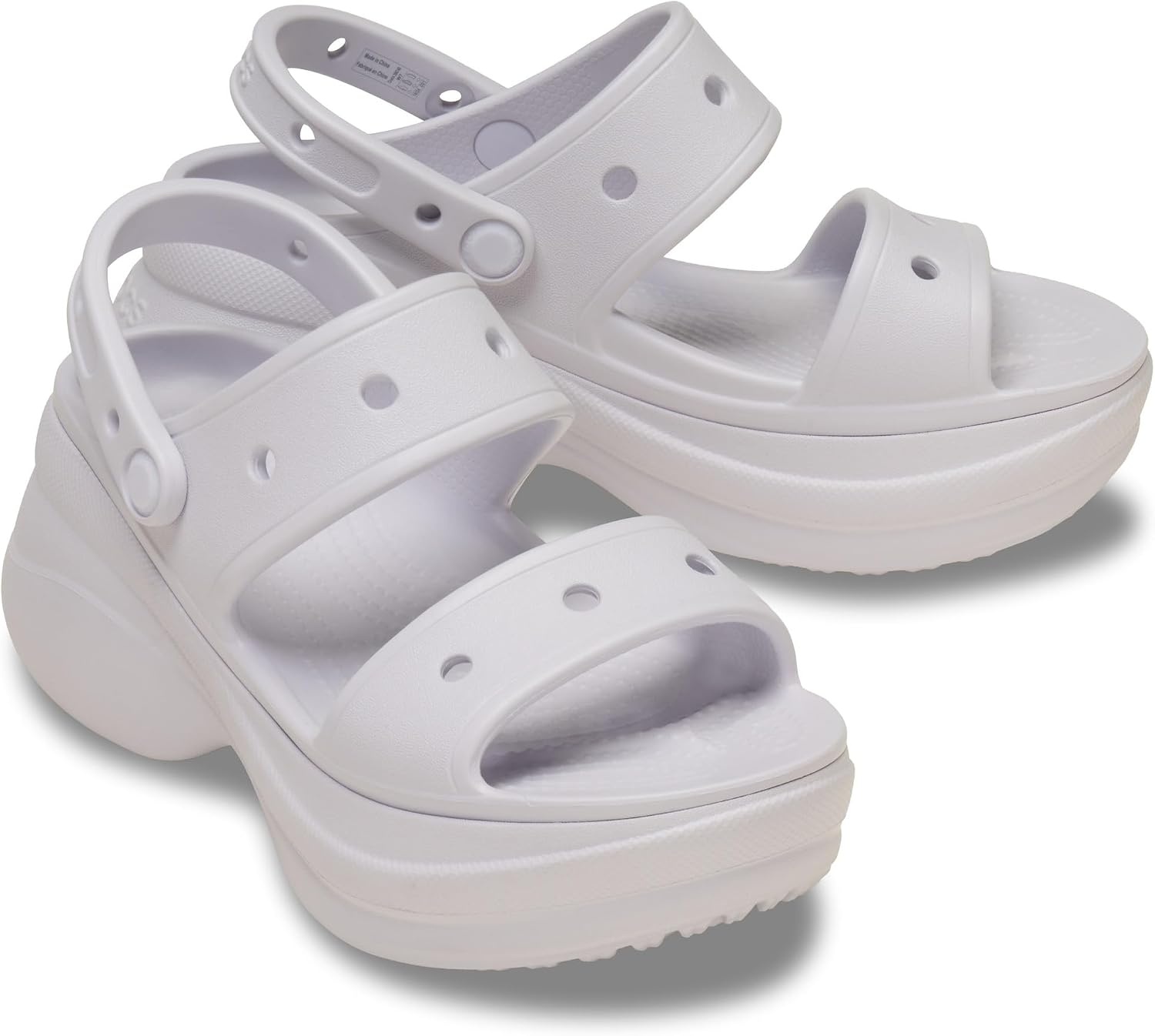 image:imageCrocs Womens Bae Slide Platform SandalsFrosted Grape