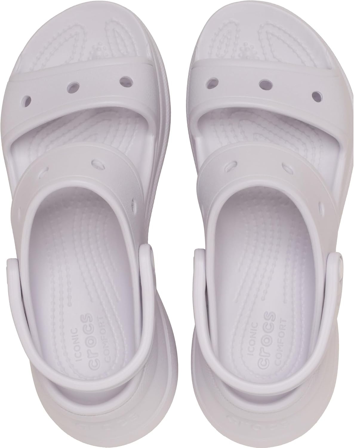 image:imageCrocs Womens Bae Slide Platform SandalsFrosted Grape