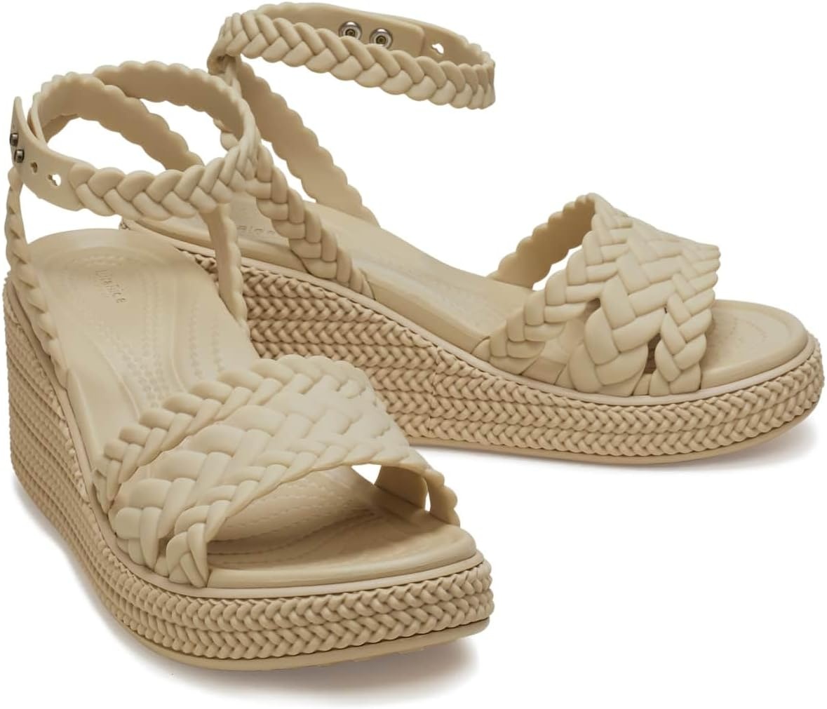 image:imageCrocs Womens Brooklyn Ankle Strap WedgesChai