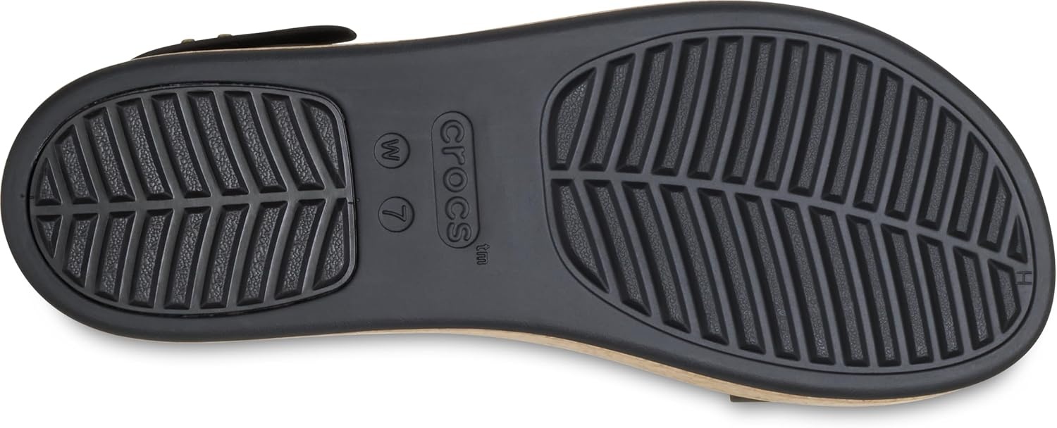 image:imageCrocs Womens Brooklyn Cork Low WedgeBlackBlack