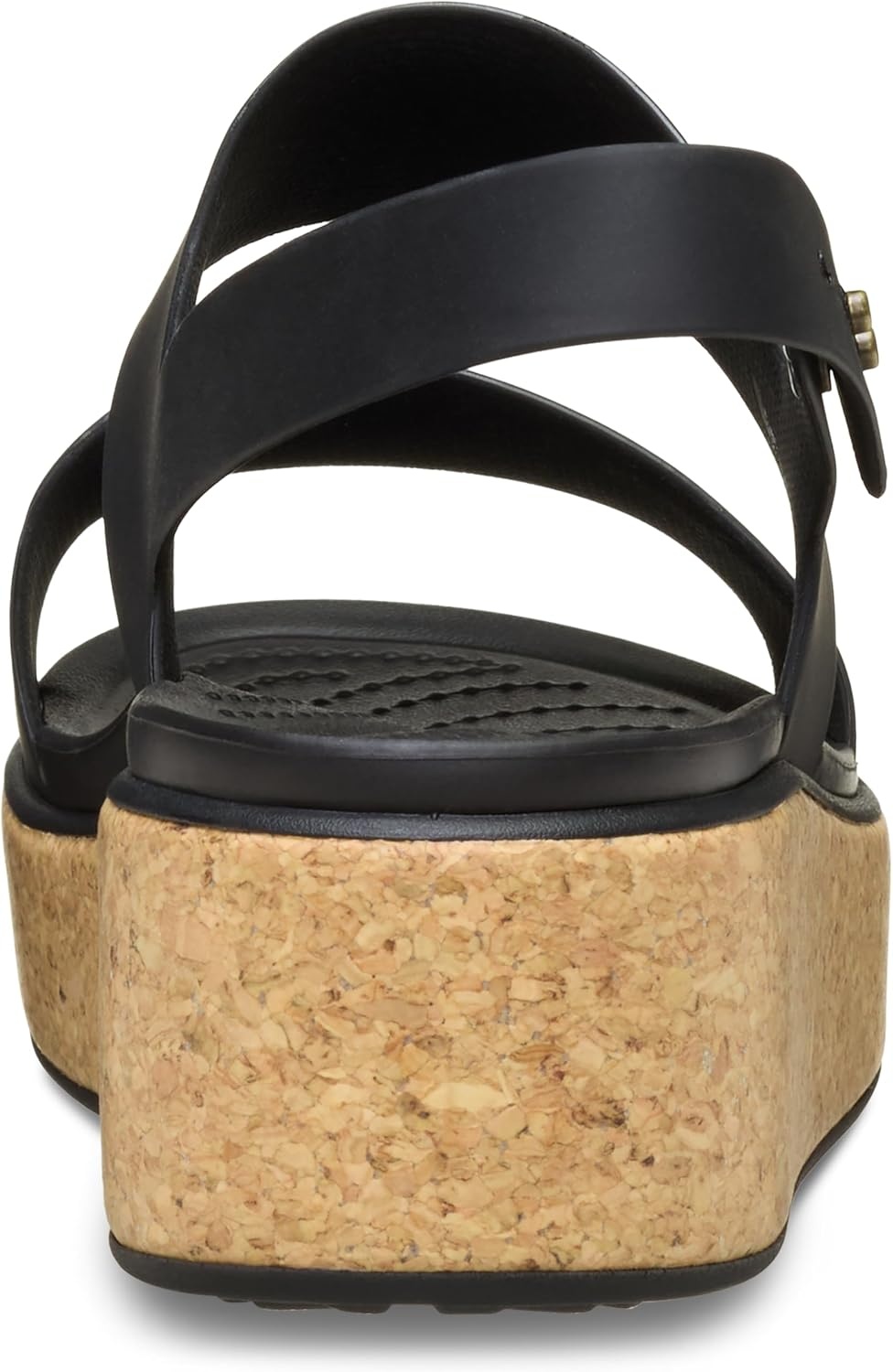 image:imageCrocs Womens Brooklyn Cork Low WedgeBlackBlack