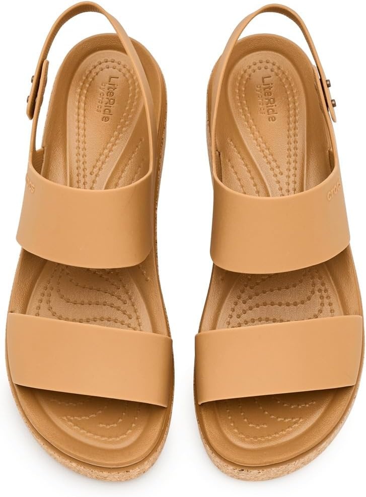image:imageCrocs Womens Brooklyn Cork Low WedgeUmber