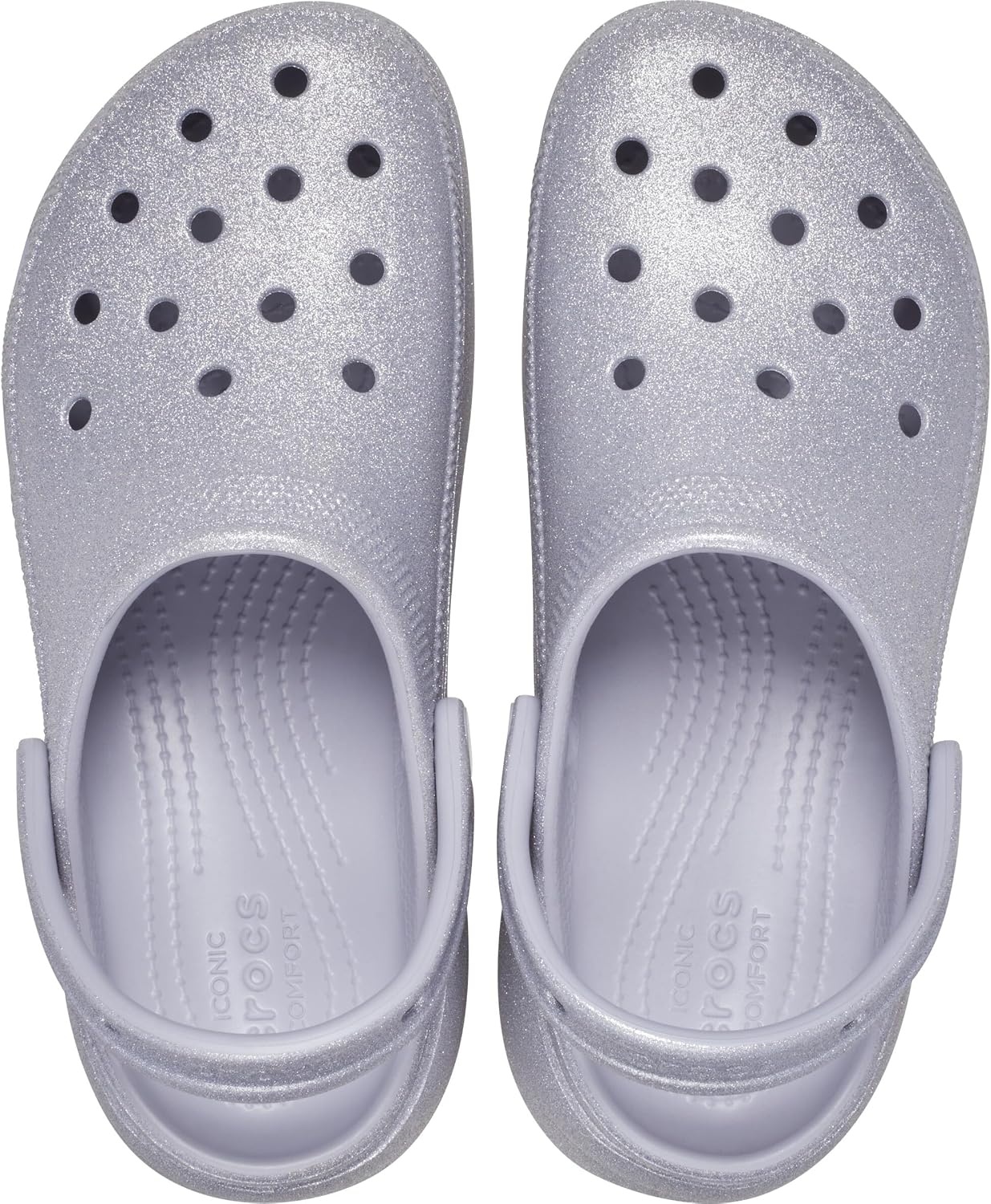 image:imageCrocs Womens Classic Platform Glitter ClogMauve Mist