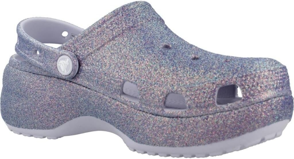 image:imageCrocs Womens Classic Platform Glitter ClogPurple Moon