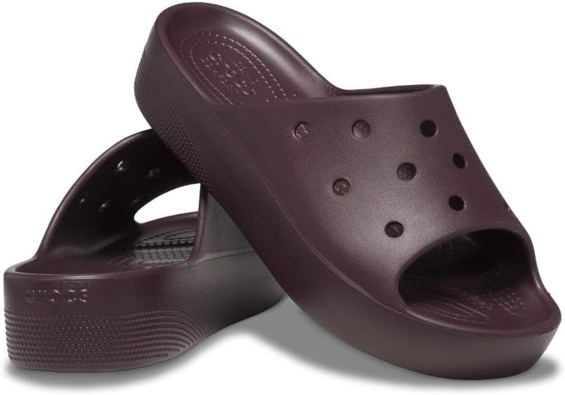 image:imageCrocs Womens Classic Platform Slide SandalsDark Cherry