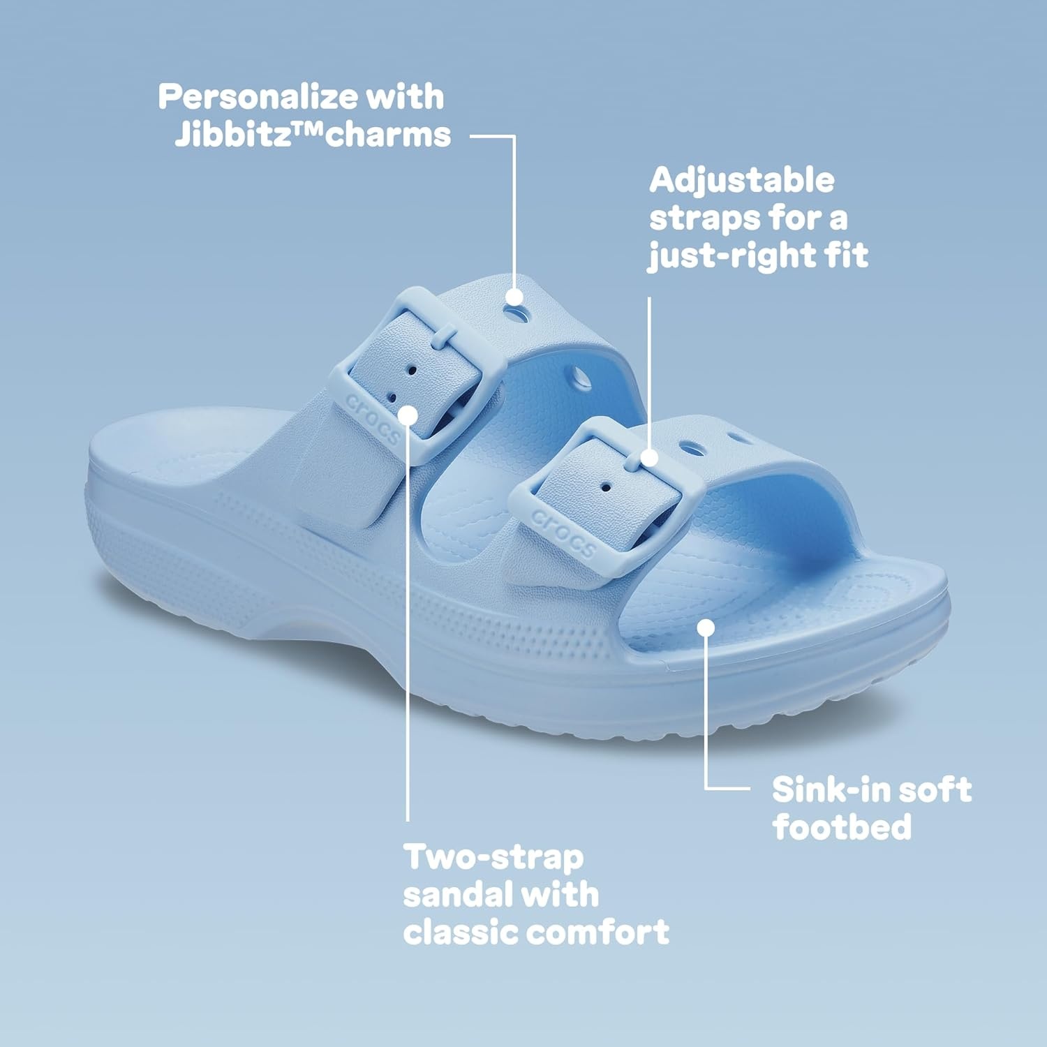image:imageCrocs Womens Classic Saturday SandalsBlue Calcite