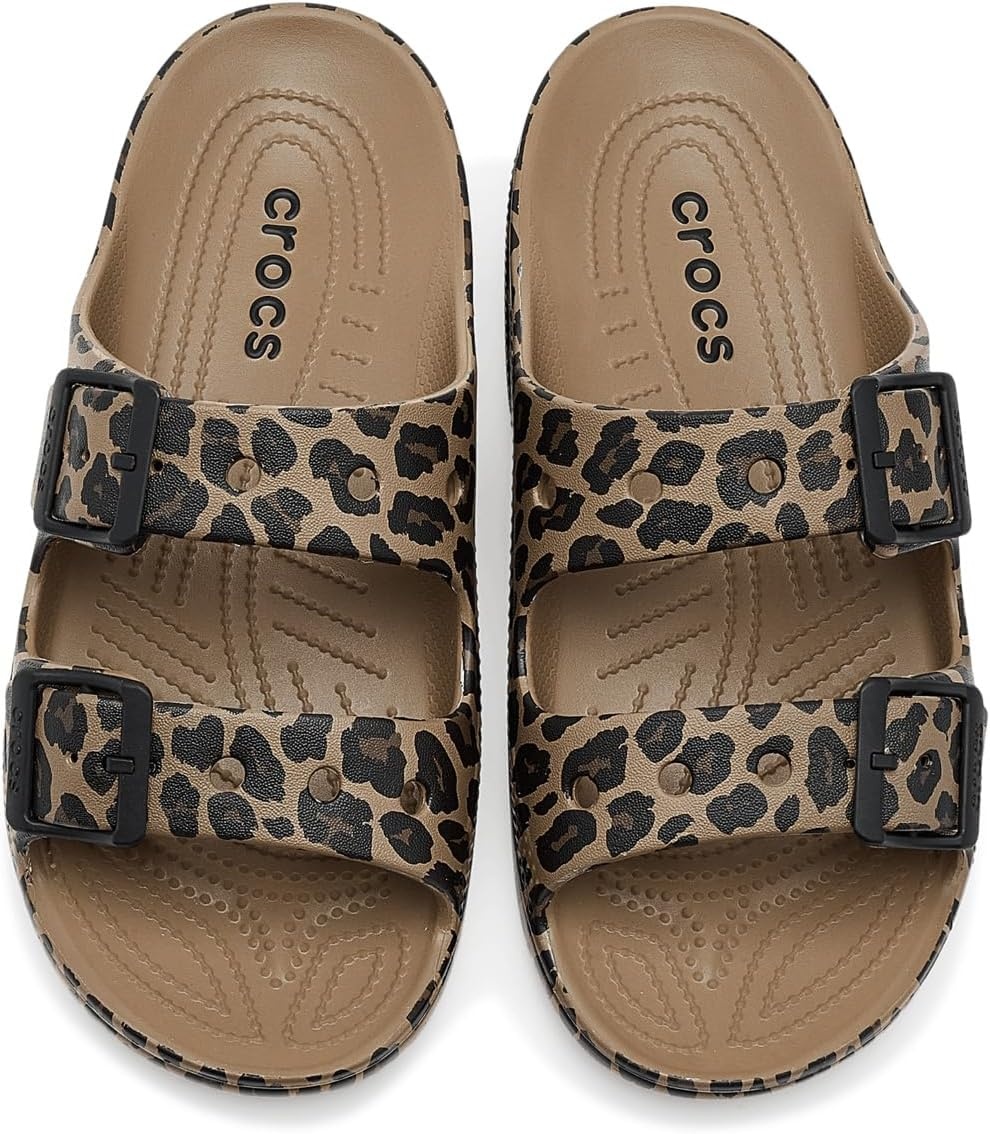 image:imageCrocs Womens Classic Saturday SandalsSepiaLeopard