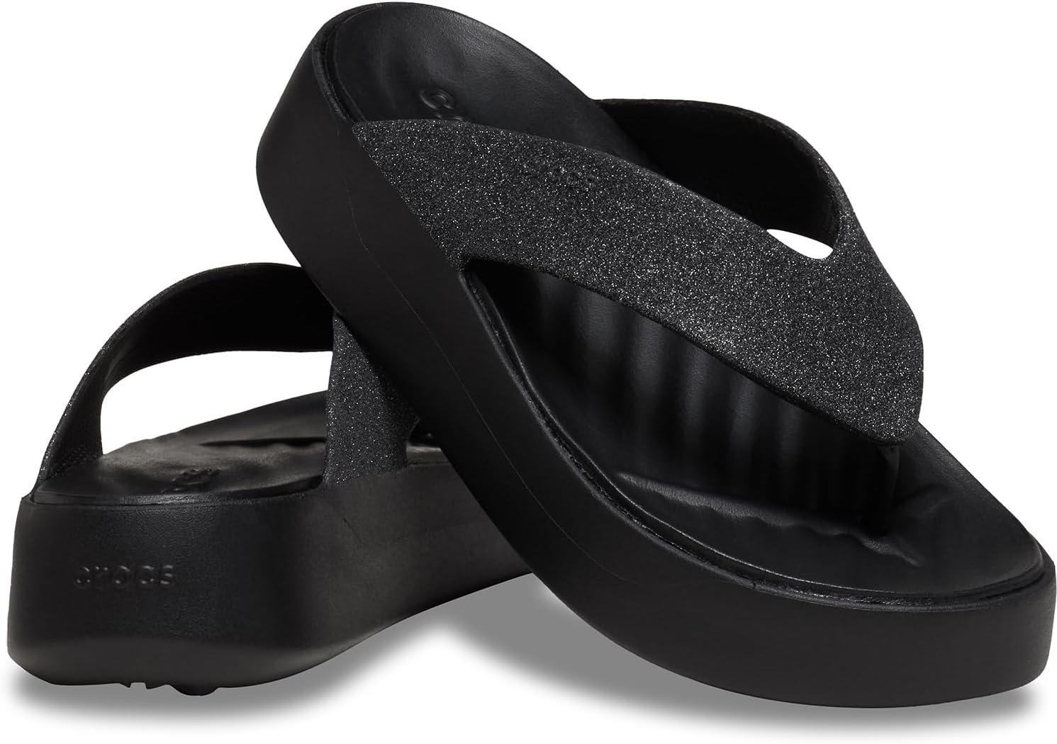 image:imageCrocs Womens Getaway Platform SandalsBlack Glitter