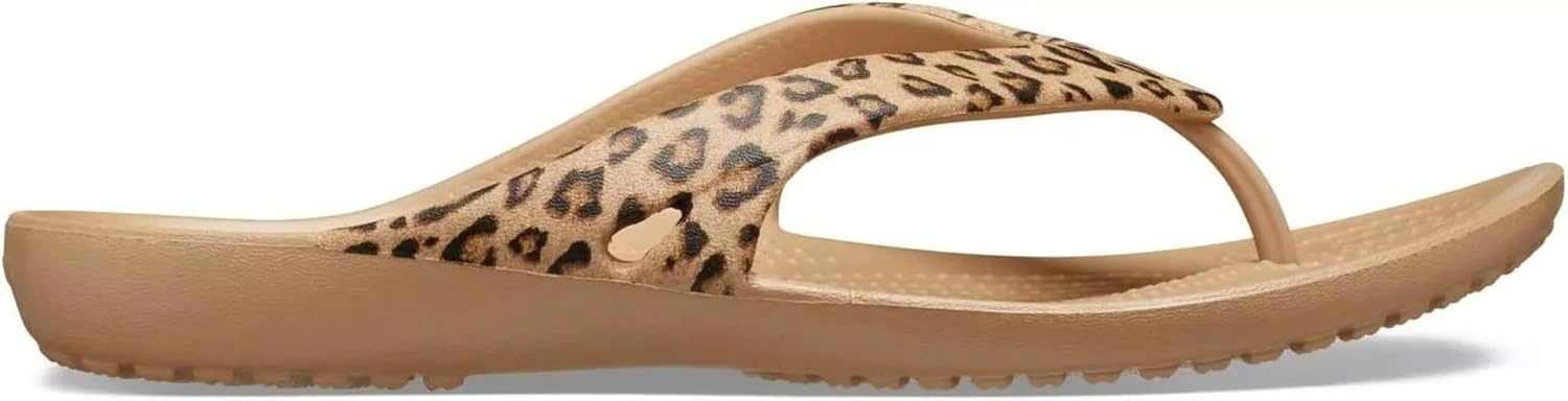 image:imageCrocs Womens Kadee II Flip FlopsLeopardGold