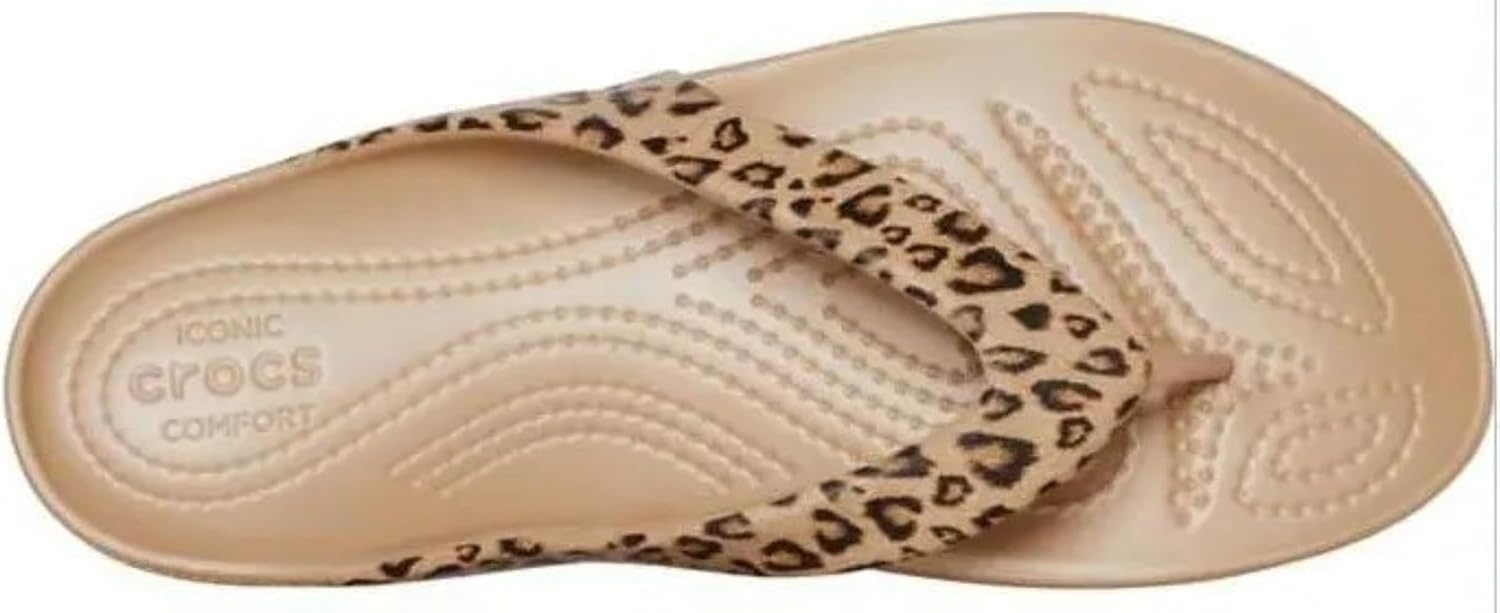 image:imageCrocs Womens Kadee II Flip FlopsLeopardGold
