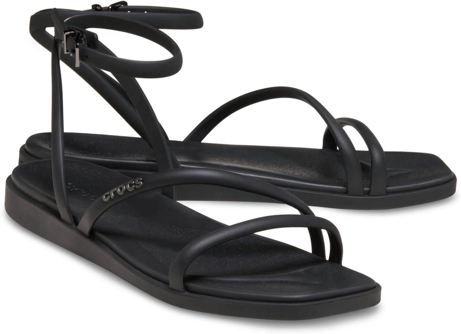 image:imageCrocs Womens Miami Ankle Strap Sandals Adjustable Heel Strap 360 Degree Comfort Croslite Foam FootbedBlack