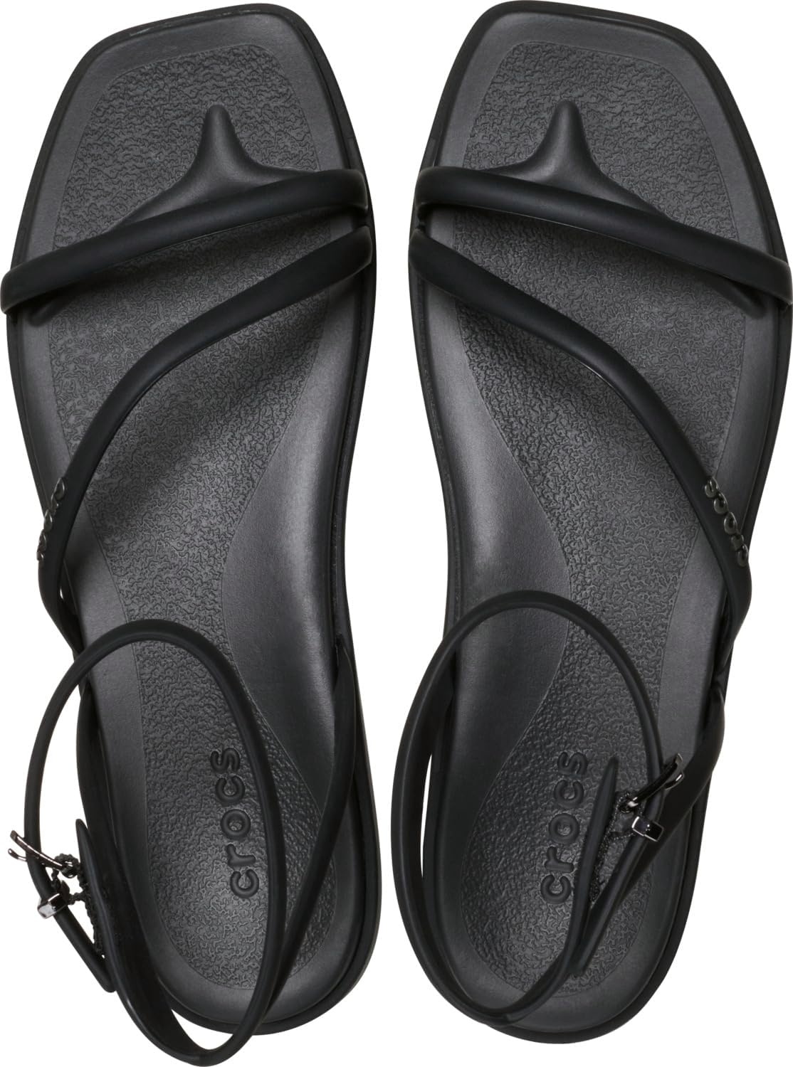 image:imageCrocs Womens Miami Ankle Strap Sandals Adjustable Heel Strap 360 Degree Comfort Croslite Foam FootbedBlack