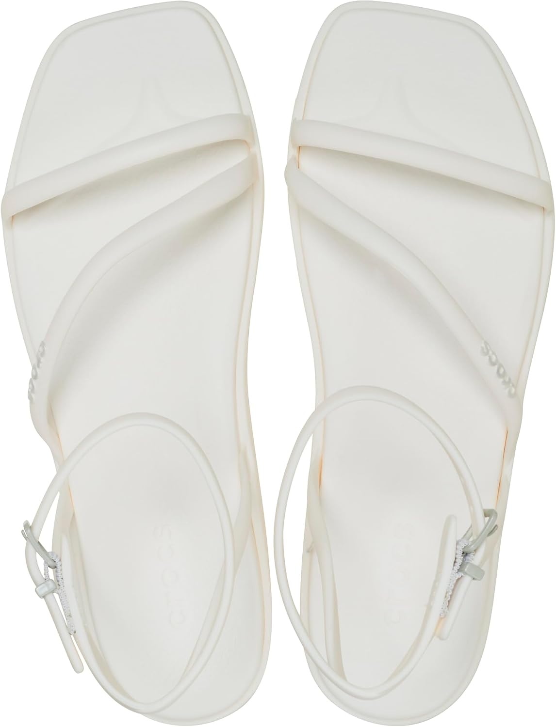 image:imageCrocs Womens Miami Ankle Strap Sandals Adjustable Heel Strap 360 Degree Comfort Croslite Foam FootbedChalk