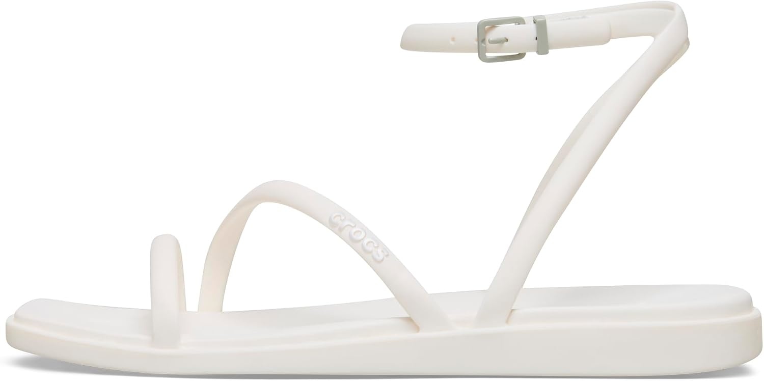 image:imageCrocs Womens Miami Ankle Strap Sandals Adjustable Heel Strap 360 Degree Comfort Croslite Foam FootbedChalk