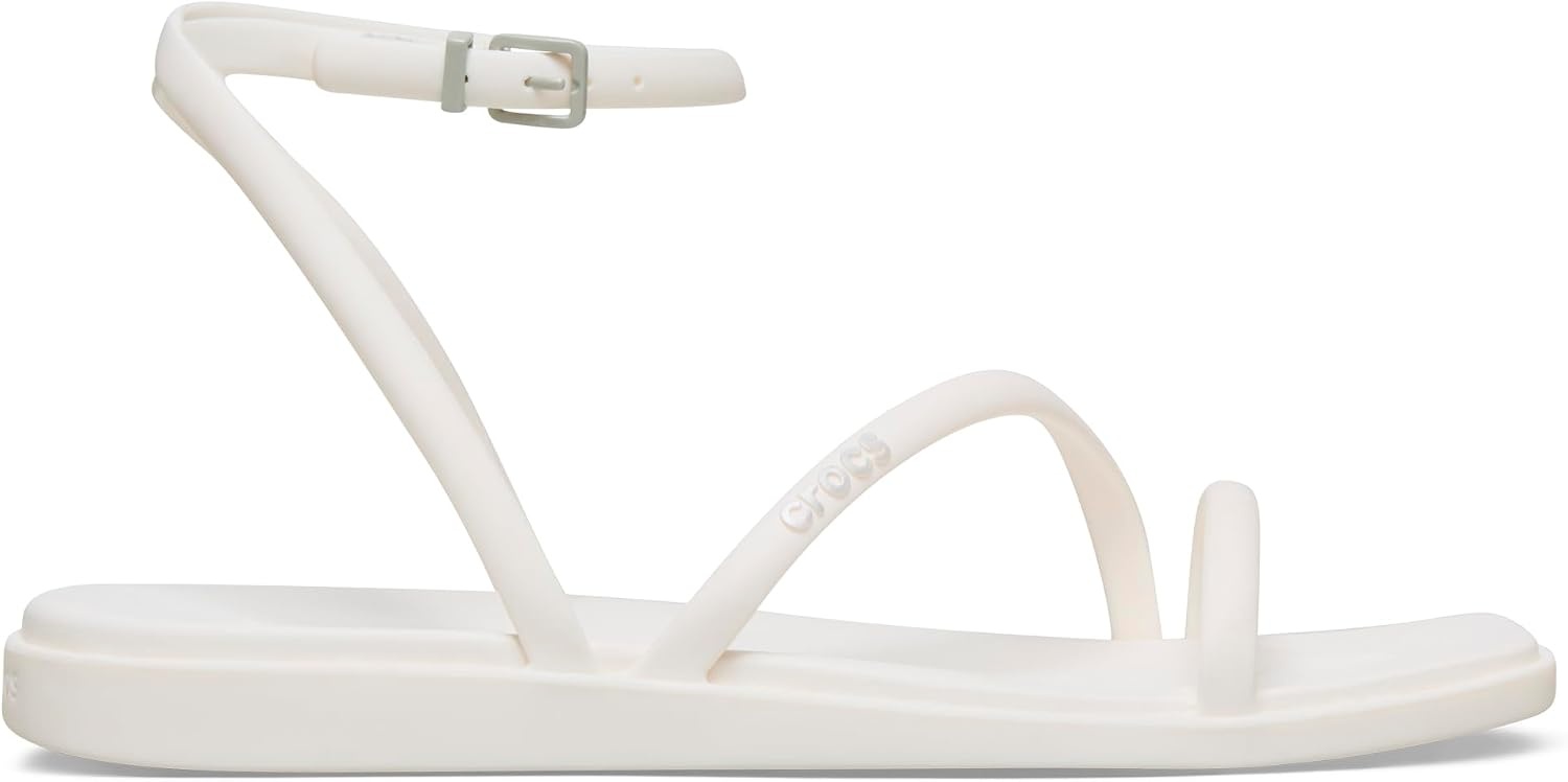 image:imageCrocs Womens Miami Ankle Strap Sandals Adjustable Heel Strap 360 Degree Comfort Croslite Foam FootbedChalk