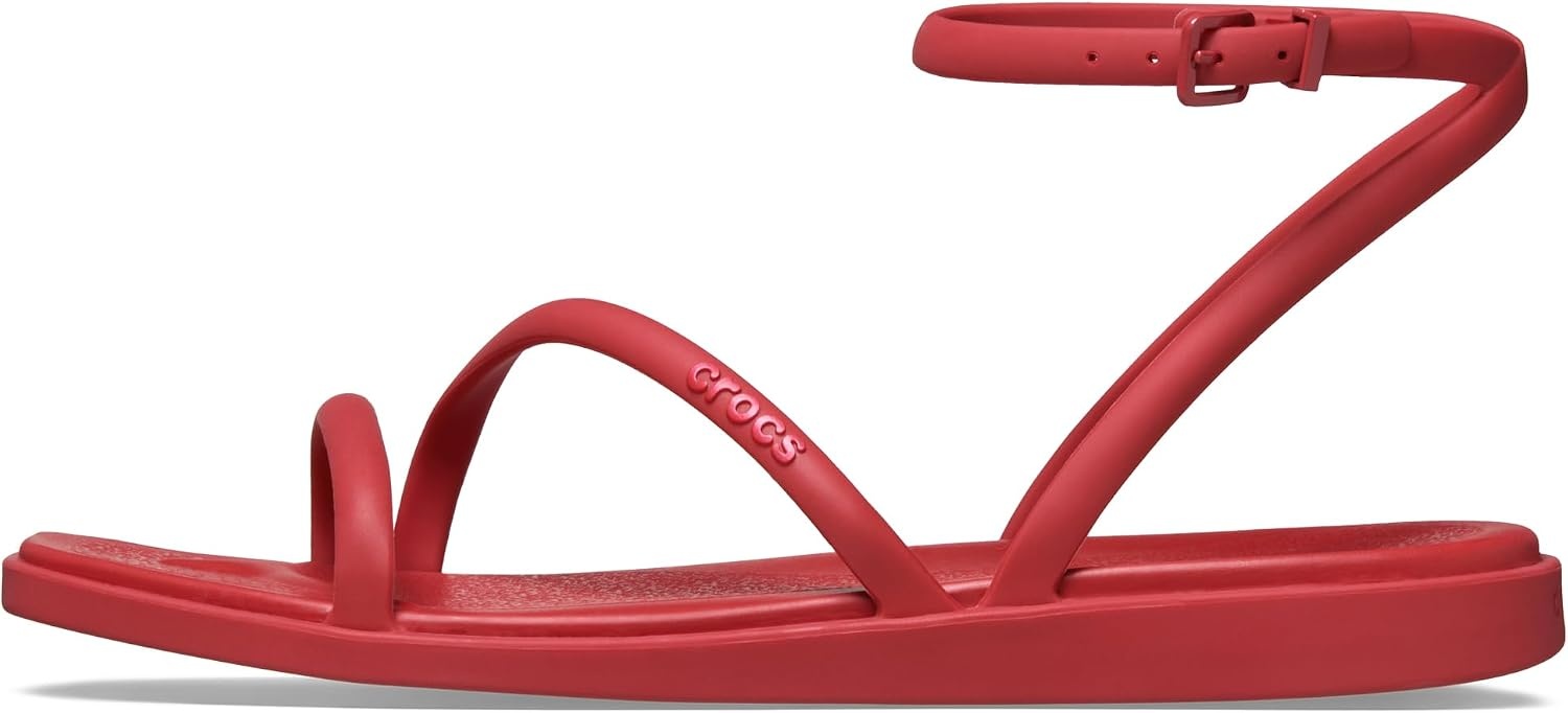 image:imageCrocs Womens Miami Ankle Strap Sandals Adjustable Heel Strap 360 Degree Comfort Croslite Foam FootbedCourt Red