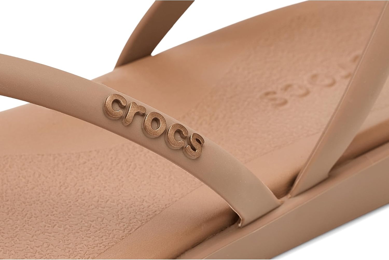image:imageCrocs Womens Miami Ankle Strap Sandals Adjustable Heel Strap 360 Degree Comfort Croslite Foam FootbedMilk Chocolate