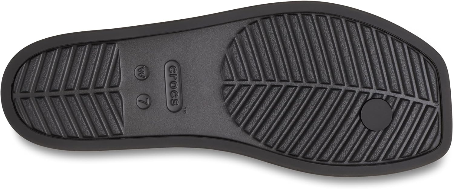 image:imageCrocs Womens Miami Flip Flops Square Toe Flat 360 Degree Comfort Croslite Foam FootbedBlack