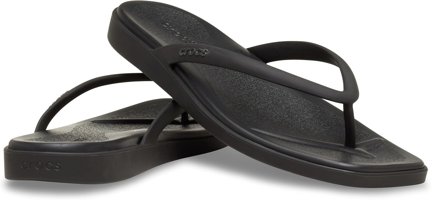 image:imageCrocs Womens Miami Flip Flops Square Toe Flat 360 Degree Comfort Croslite Foam FootbedBlack