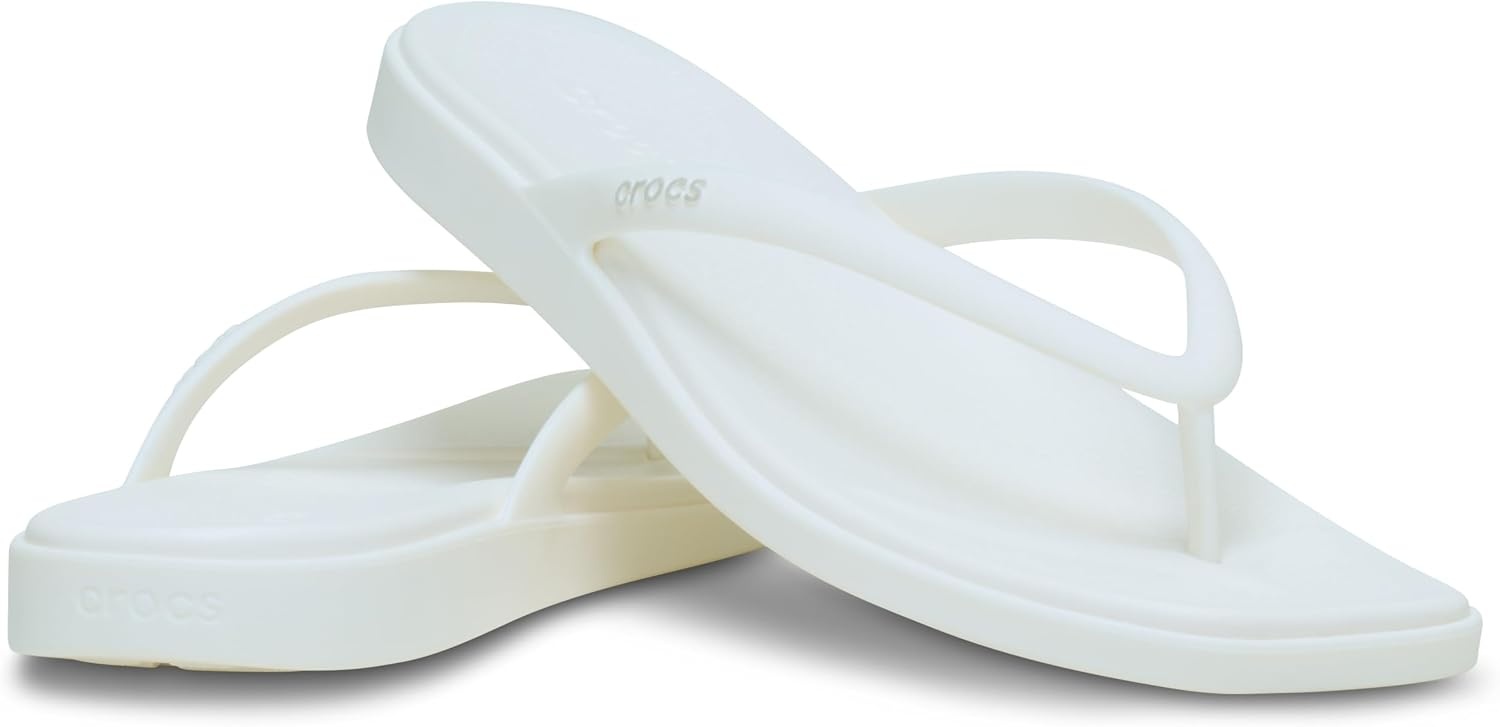 image:imageCrocs Womens Miami Flip Flops Square Toe Flat 360 Degree Comfort Croslite Foam FootbedChalk