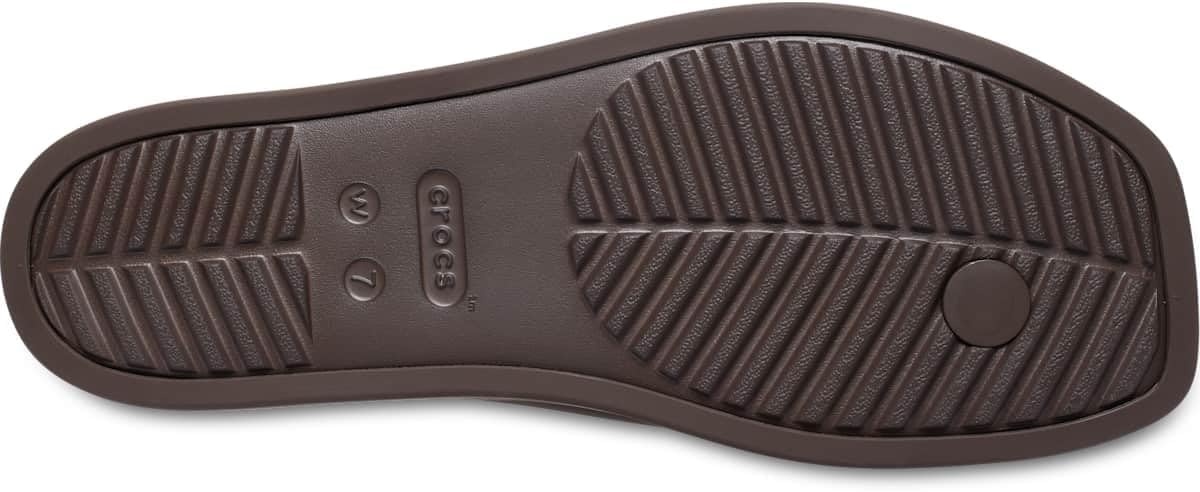 image:imageCrocs Womens Miami Flip Flops Square Toe Flat 360 Degree Comfort Croslite Foam FootbedCoffee