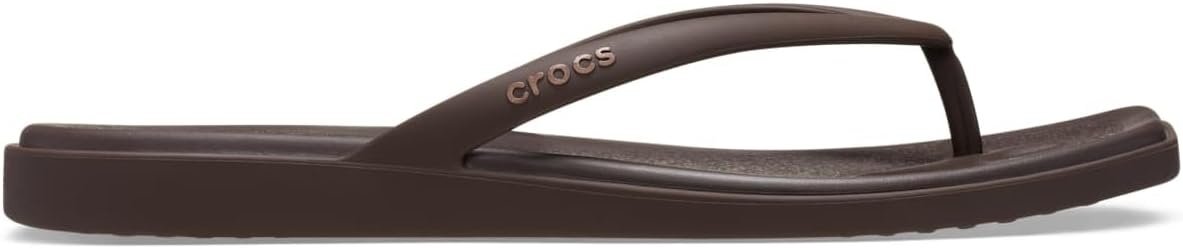 image:imageCrocs Womens Miami Flip Flops Square Toe Flat 360 Degree Comfort Croslite Foam FootbedCoffee