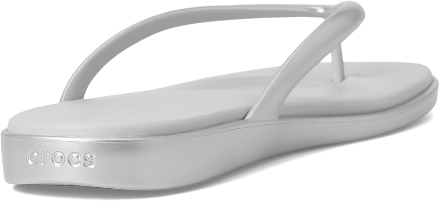 image:imageCrocs Womens Miami Flip Flops Square Toe Flat 360 Degree Comfort Croslite Foam FootbedSilver