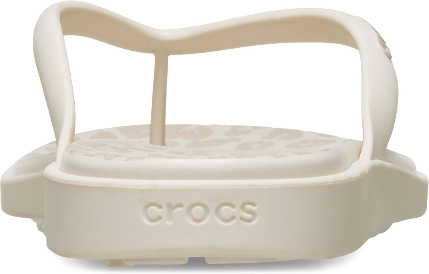 image:imageCrocs Womens Miami Round Toe Flip Flops Flexible Straps 360 Degree Comfort Croslite Foam FootbedAlmond TintLeopard