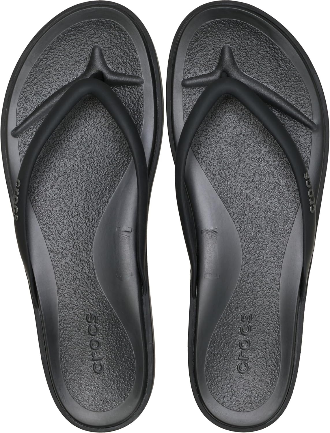image:imageCrocs Womens Miami Round Toe Flip Flops Flexible Straps 360 Degree Comfort Croslite Foam FootbedBlack Matte