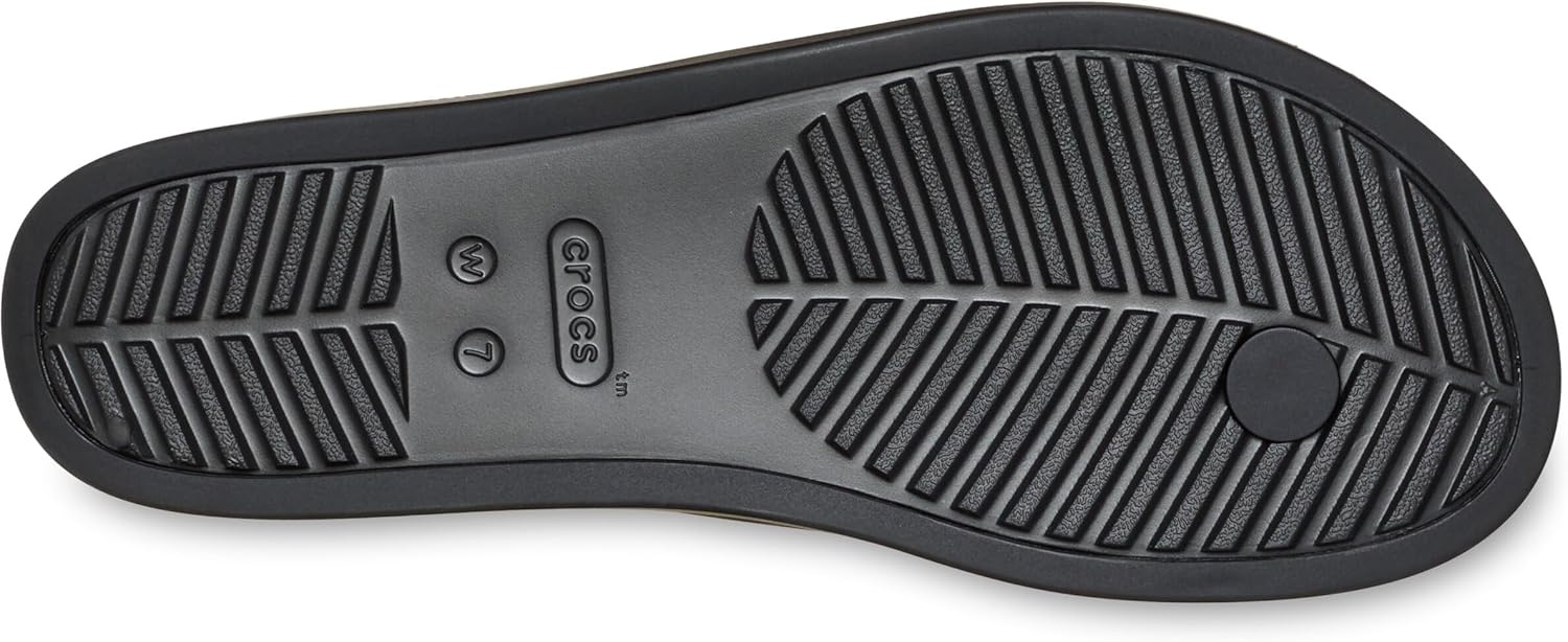 image:imageCrocs Womens Miami Round Toe Flip Flops Flexible Straps 360 Degree Comfort Croslite Foam FootbedBlack Matte