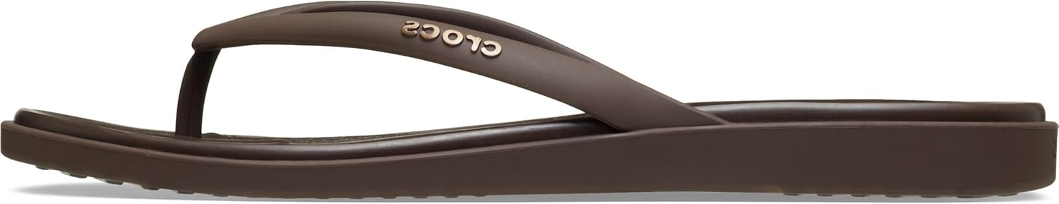 image:imageCrocs Womens Miami Round Toe Flip Flops Flexible Straps 360 Degree Comfort Croslite Foam FootbedCoffee Matte