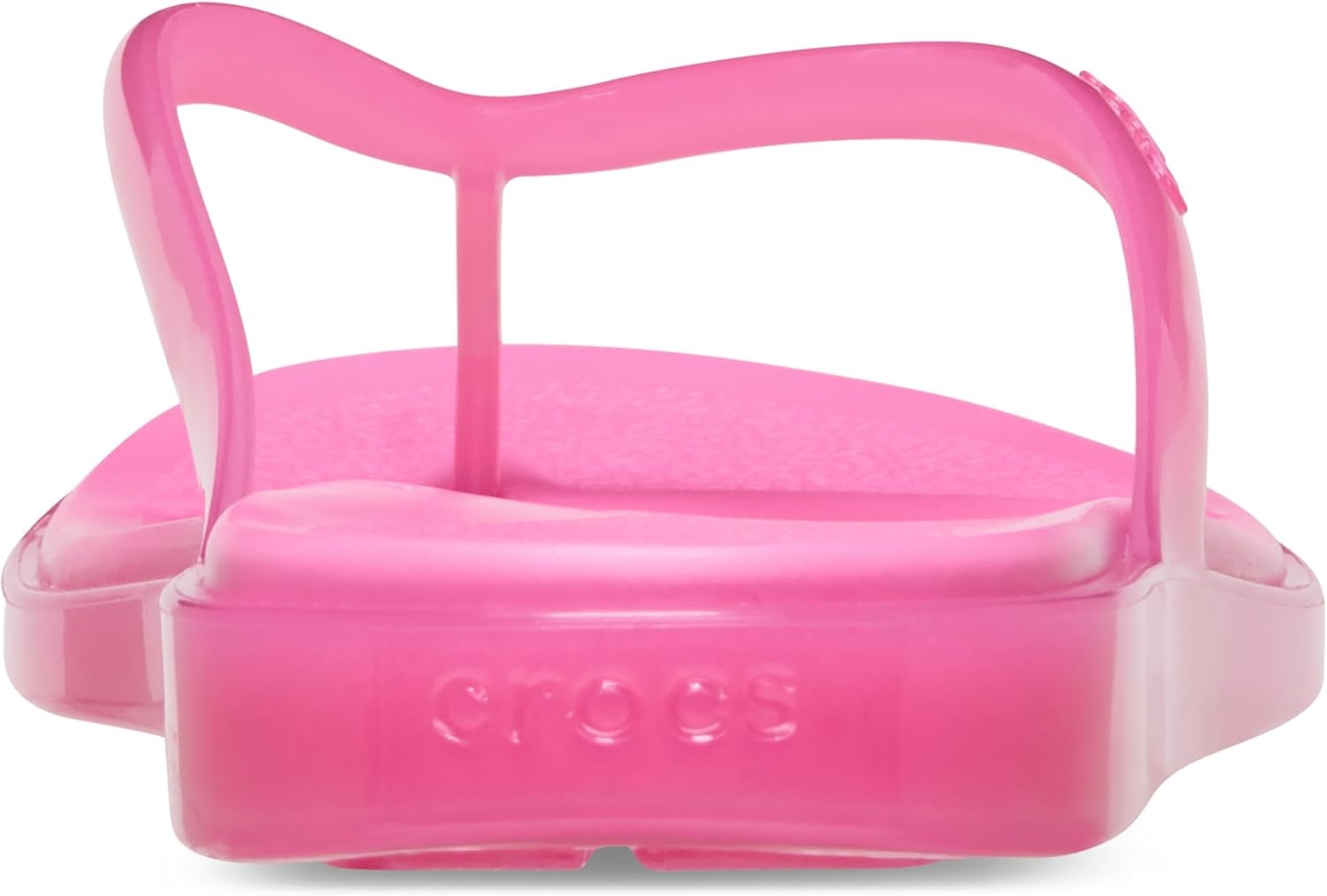 image:imageCrocs Womens Miami Round Toe Flip Flops Flexible Straps 360 Degree Comfort Croslite Foam FootbedPink Lemonade Jelly