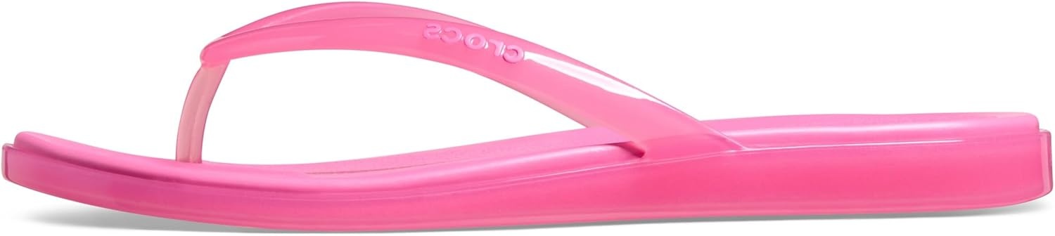 image:imageCrocs Womens Miami Round Toe Flip Flops Flexible Straps 360 Degree Comfort Croslite Foam FootbedPink Lemonade Jelly