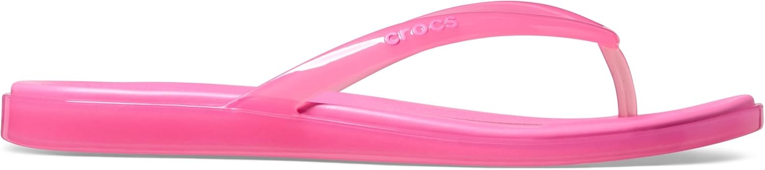 image:imageCrocs Womens Miami Round Toe Flip Flops Flexible Straps 360 Degree Comfort Croslite Foam FootbedPink Lemonade Jelly