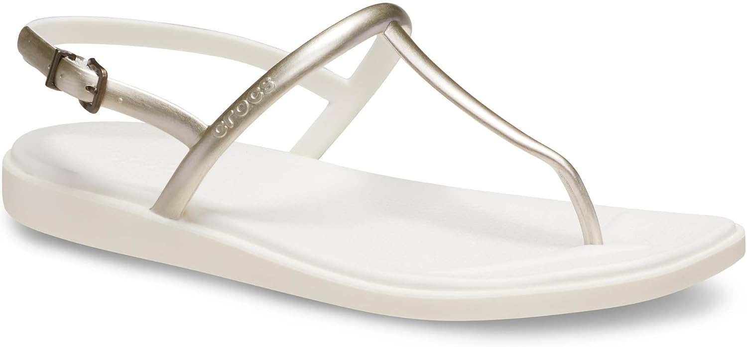image:imageCrocs Womens Miami Thong SandalMetallic Chalk