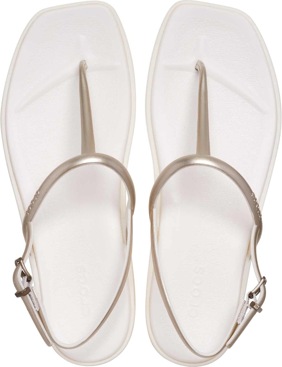 image:imageCrocs Womens Miami Thong SandalMetallic Chalk