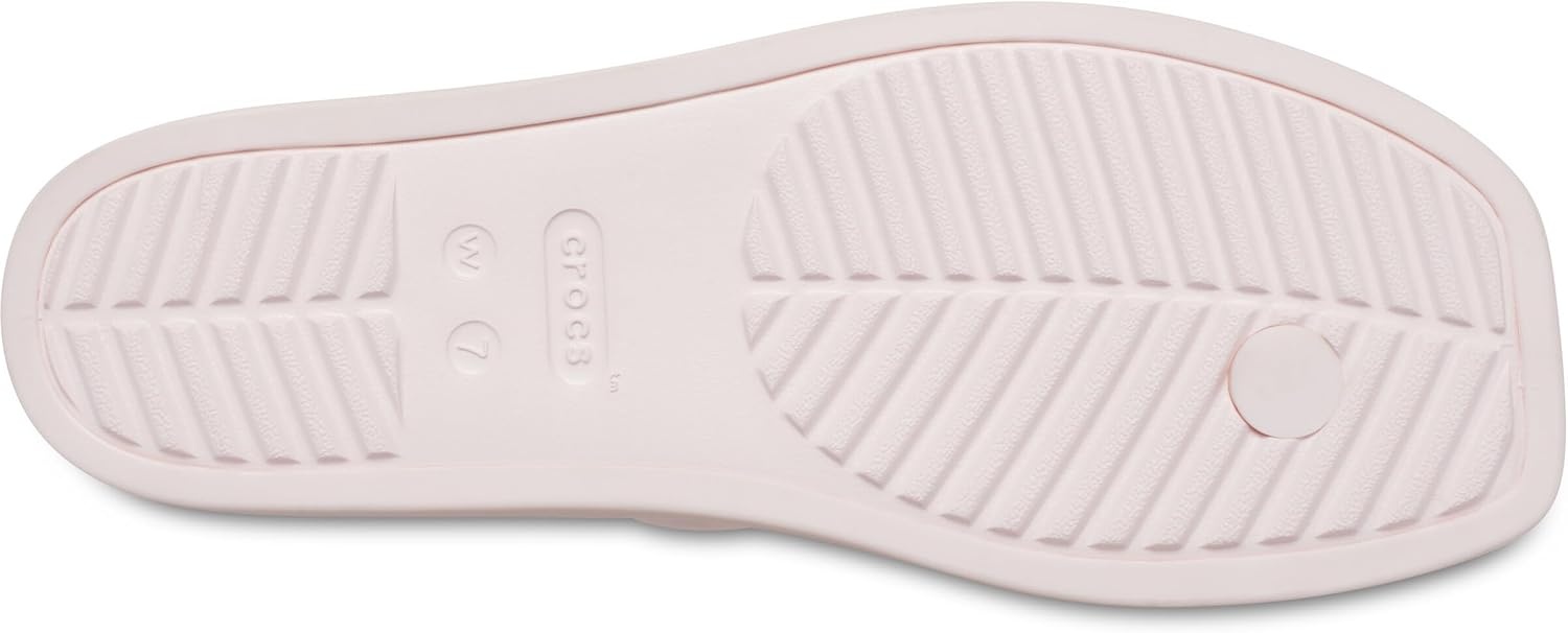 image:imageCrocs Womens Miami Toe Loop Sandals Square Toe Flat Flexible Straps Croslite Foam FootbedBubble Ice
