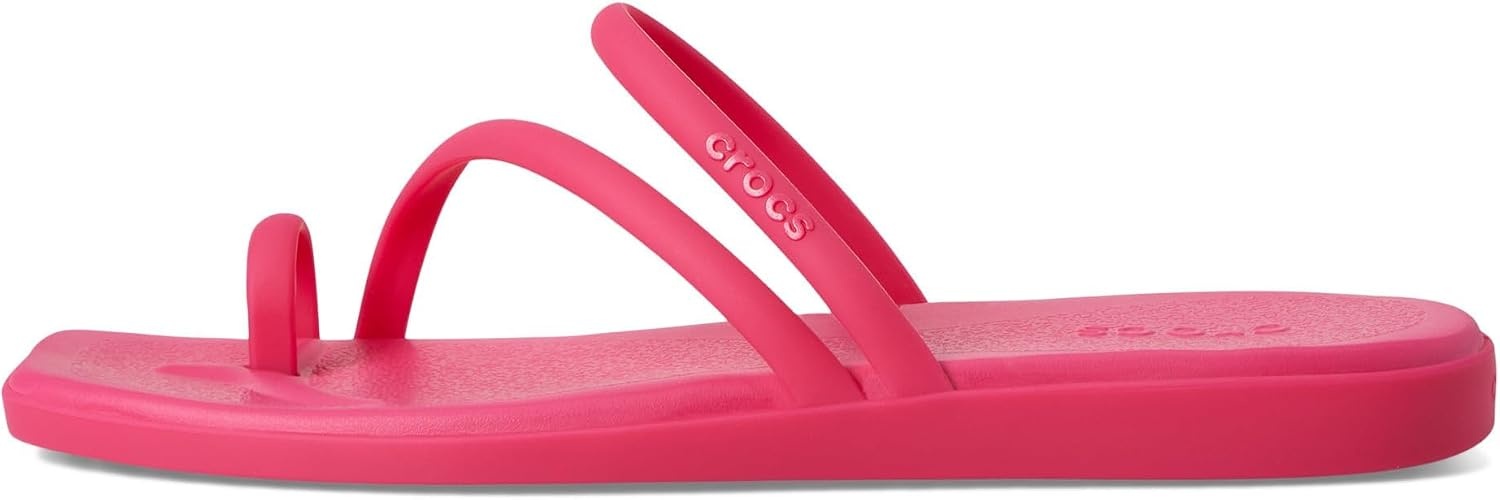 image:imageCrocs Womens Miami Toe Loop Sandals Square Toe Flat Flexible Straps Croslite Foam FootbedDragon Fruit