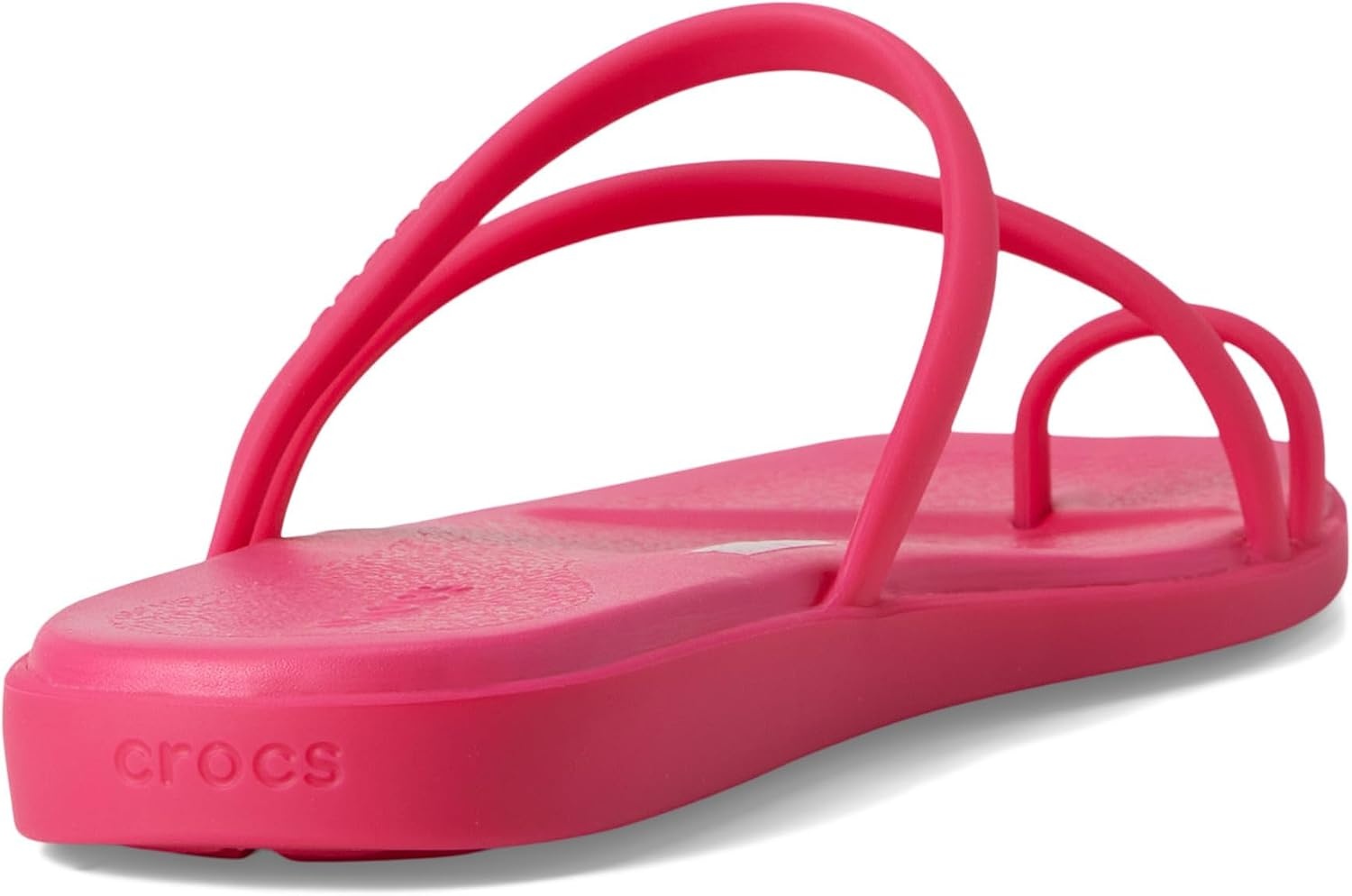 image:imageCrocs Womens Miami Toe Loop Sandals Square Toe Flat Flexible Straps Croslite Foam FootbedDragon Fruit