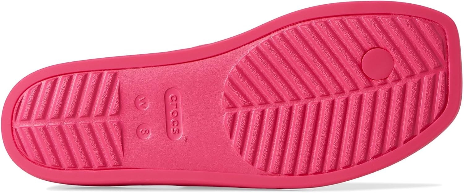 image:imageCrocs Womens Miami Toe Loop Sandals Square Toe Flat Flexible Straps Croslite Foam FootbedDragon Fruit